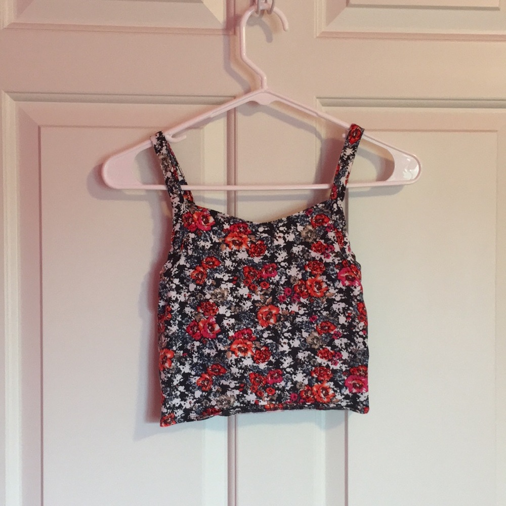 Aeropostale floral crop cami